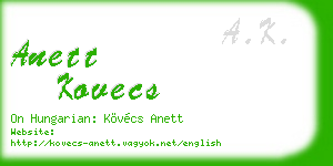 anett kovecs business card